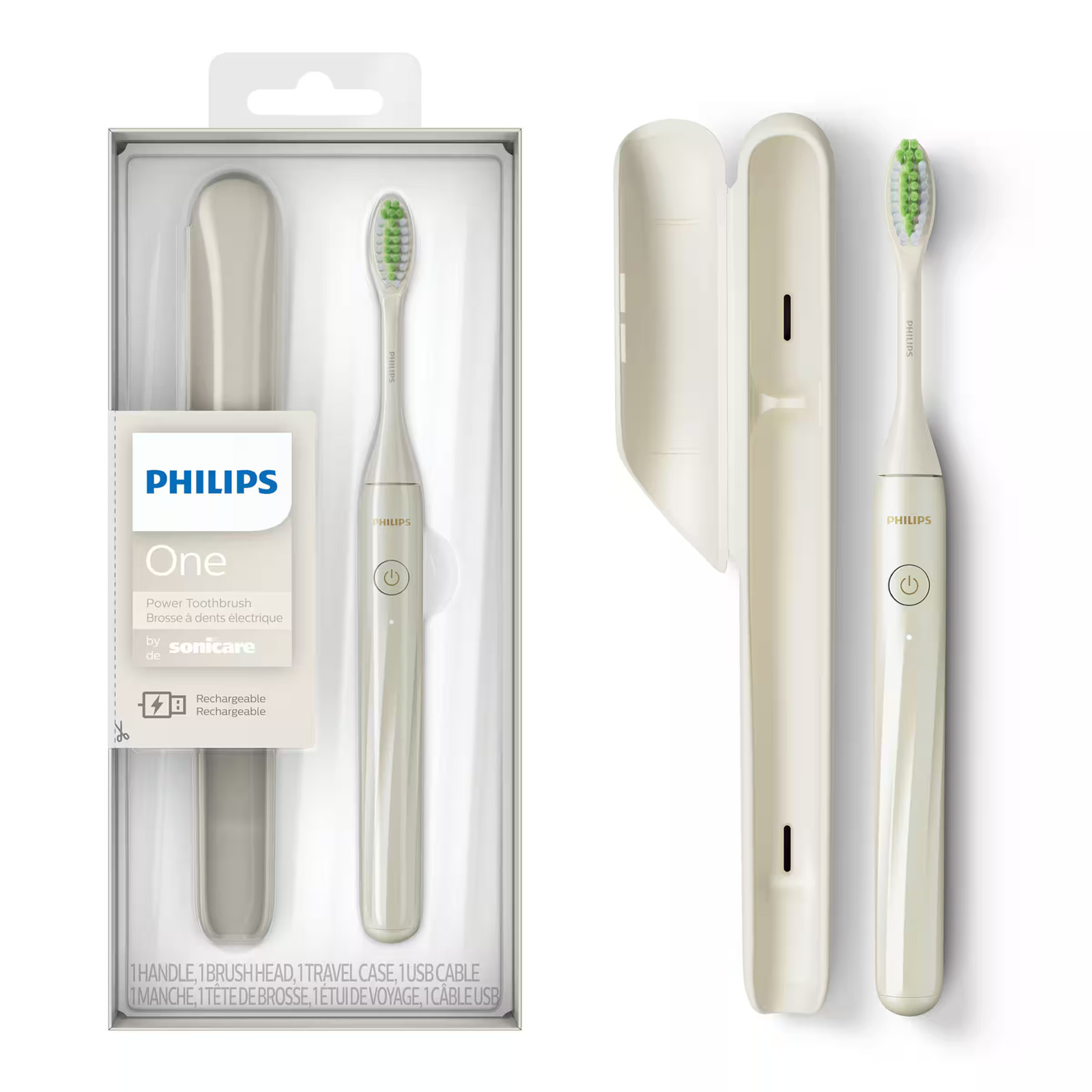 Аккумуляторная зубная щетка Philips One by Sonicare - Snow 8990₽