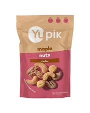 Yupik Mixed Maple Nuts 5.5 Oz Gluten-Free Snack Kosher Non-GMO Maple Glazed N...