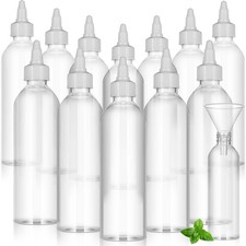 12 Pcs Applicator Bottles for Hair Squeeze Oil Refillable Empty Plastic Twist on