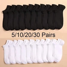5/10 Pairs Unisex Breathable Ankle Socks Odor-Resistant Low Cut Trainer Socks UK