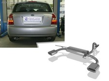  Duplex Sportauspuff Quer für Kia Cerato Schrägheck 135x80mm flachoval