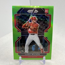 2022 Prizm Baseball - Cody Wilson - LIME GREEN PRIZM /125 - Nationals - RC - #94