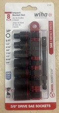 Wiha 72093 8 Piece 3/8" Drive SAE Impact Socket Set New/Sealed