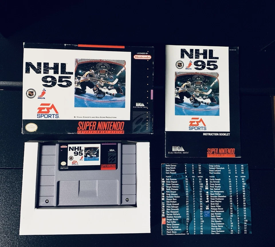 NHL 95 NHL 97 Wayne Gretzky Hockey Super Nintendo Lot SNES Complete CIB Box - Image 2 of 4