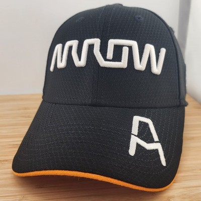 McLaren Arrow Indy Car Racing Hat, Black Cap, Orange UV, Black Clover, Snapback