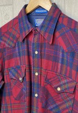 Vintage Pendleton Men  s L/S High Grade Western Pearl Snap Virgin Wool Sz Medium