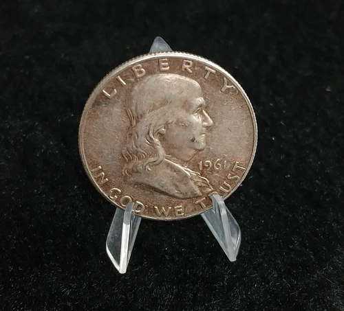 1961  Proof Franklin Half Dollar toned coin   TP 10638