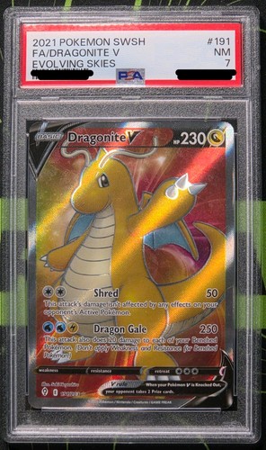 Dragonite V graded PSA 7 for sale on eBay