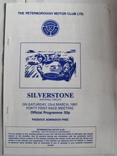 SILVERSTONE 23 Mar 1991 PETERBOROUGH MOTOR CLUB Official Race Programme LF