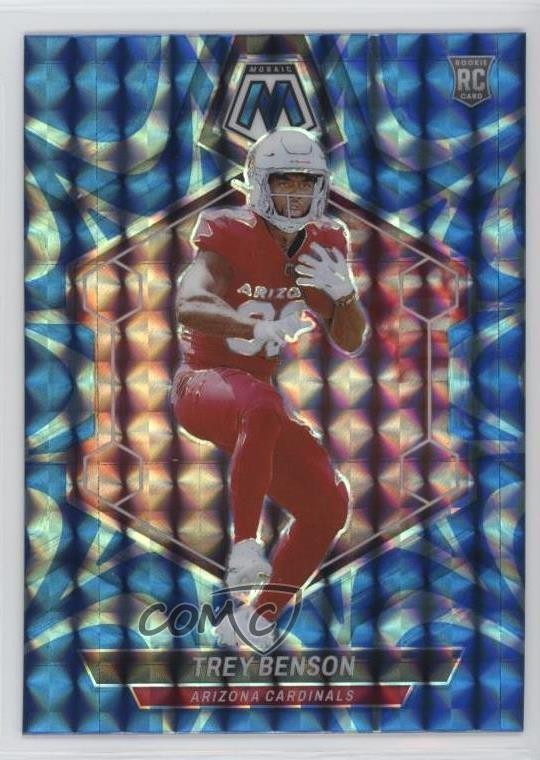 2024 Panini Mosaic Rookies Reactive Blue Mosaic Prizm Trey Benson #360 1k9t