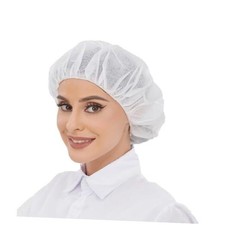 Hair Nets Disposable Bouffant Caps for Food Service 24 Inch 100 PCS White