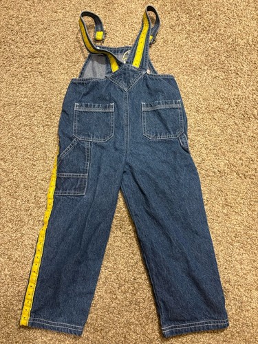 Vintage Y2K Bob der Baumeister Denim Shortalls Kleinkind 4T Latzhose Overall Cartoon - Bild 5 von 5