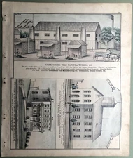 Otto Krebs / 1876 Greene County PA litho Greensboro Tile Mfg Richhill Lodge