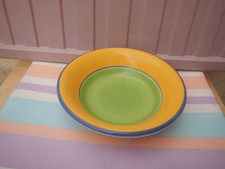 VINTAGE RAYWARE ERSATZ GR&Uuml;N/GELB/BLAU SCH&Uuml;SSEL 8 ZOLL