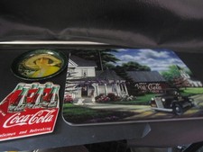 Coca Cola Picture, Refrigerator Magnet, Coaster 3 Piece Bundle Lot Preowned