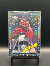 2025 Topps Chrome Marvel Falcon Black Spiderweb Refractor /399