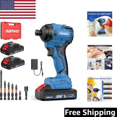 Cordless Brushless Impact Driver with 3000 RPM, Auto-Stop & Quick-Release Chuck