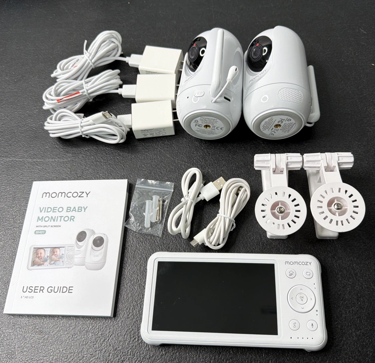Momcozy Baby Monitor with 2 Cameras 5’’ 1080P Split Screen Video Baby Monitor 1