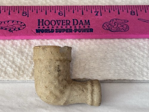 ANTIQUE PAMPLIN VIRGINIA FACTORY UNGLAZED CLAY TRADE TAVERN PIPE FREE SHIPPING