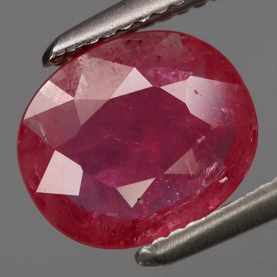 1.12 Ct Natural Red Pink Ruby Mozumbique Heated Only Oval Cut Loose Gemstone