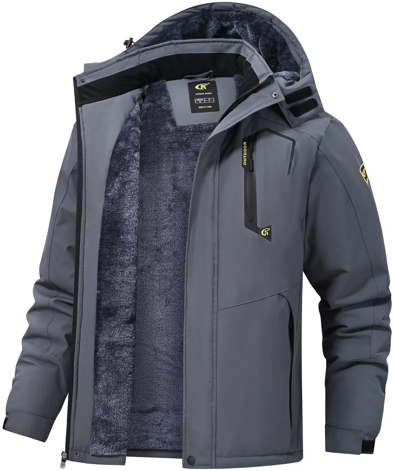 QPNGRP Mens Waterproof Ski Snowboard Jacket Winter Windproof Snow Coat IronG...