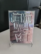 1995 Fleer Metal Football "Feel the Power" Solid Stainless Steel NFL Promo Card