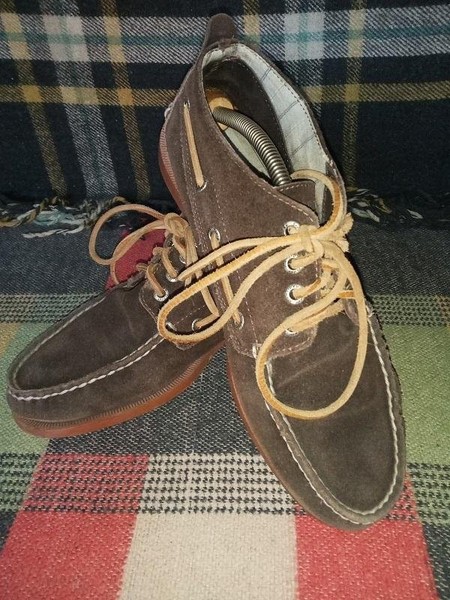 Men Sperry Loafers Brown Suede 42