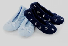 ISOTONER Terry Ballet SLIPPERS  Lt Blue GRAY Floral BERRY BLACK  M  L  XL  ~ NEW