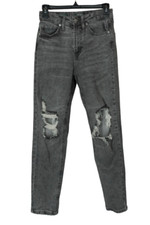 Wild Fable Highest Rise Distressed Taper Gray Wash Mom Jeans Womens Size 00