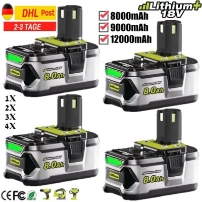18V Akku für RYOBI OnePlus Lithium-Ion HP RB18L50 P108 P109 Batterie/Ladegerät