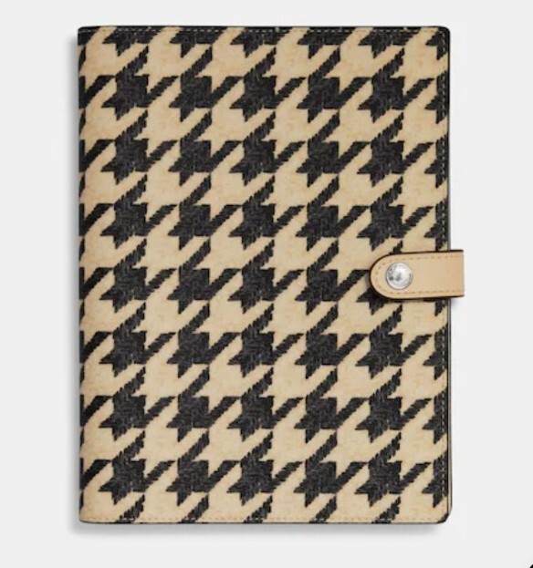 Houndstooth Print Notebook - Stylish & Durable Design-image