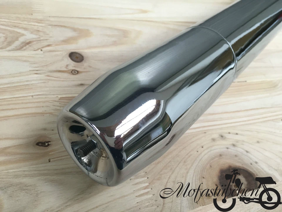 Auspuff Chrom Hercules Prima M 2 3 4 5 Mofa NEU Herkules 28mm Optima P NEU - Bild 3 von 4