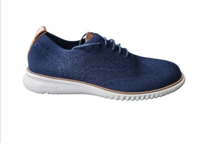 NWOT Cole Haan 2 Zero grand stchlte navy blue knit sneakers preppy sz 9.5M