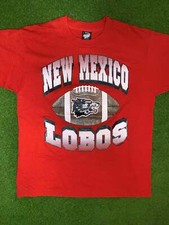 90s New Mexico Lobos - Vintage College Football T-Shirt Large 