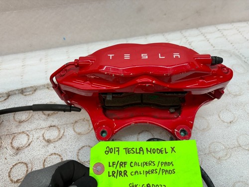PINZAS DE FRENO BREMBO DELANTERAS TRASERAS 17 18 19 20 TESLA MODELO X P100D OEM ROJAS - Imagen 7 de 24
