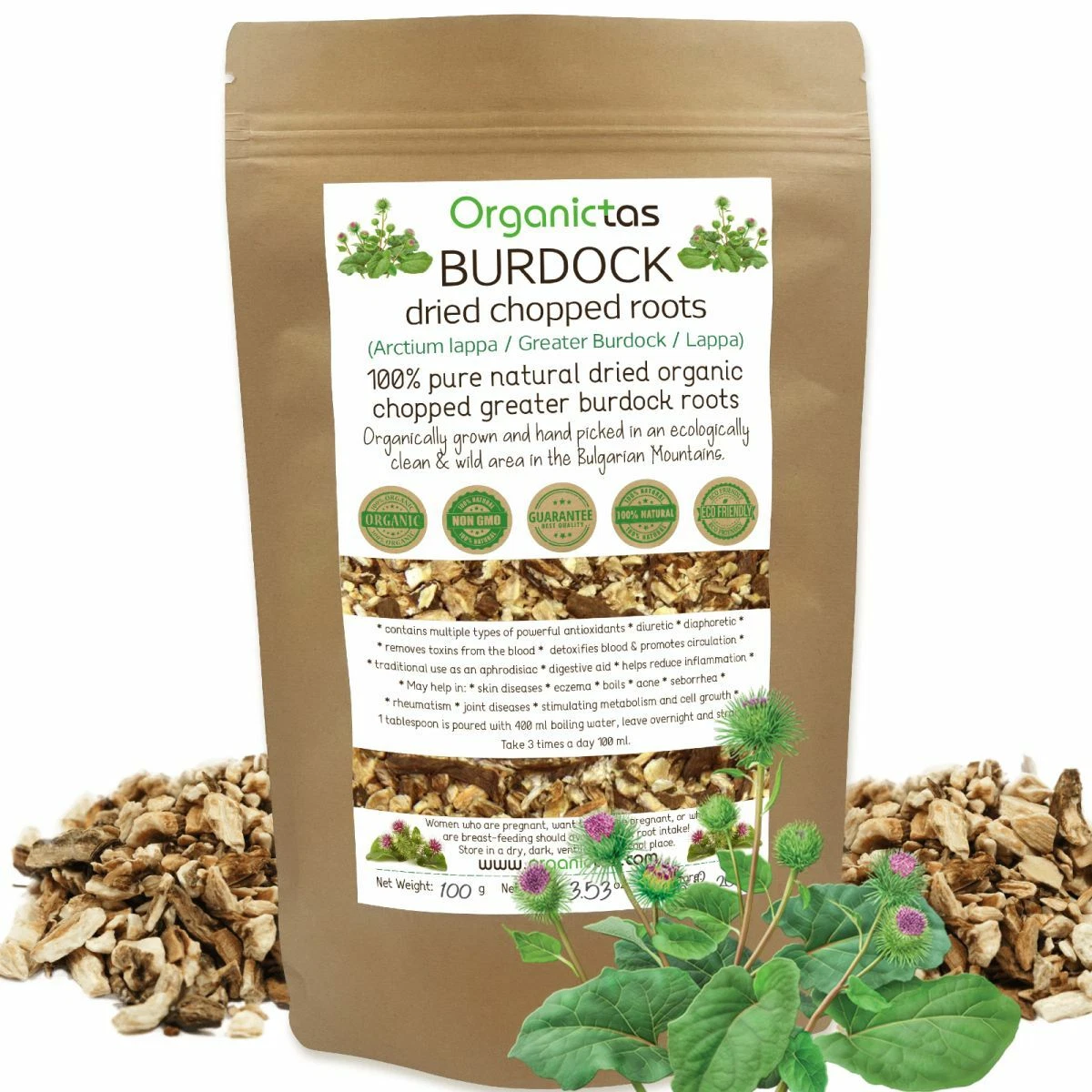 Burdock Root Tea Organic Dried Cut Loose for Detox Tea Infusion Health  Benefits | eBay