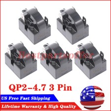 3Pin QP2-4.7 Start Relay PTC For 4.7Ohm Danby Magic Chef Kenmore Refrigerator 5