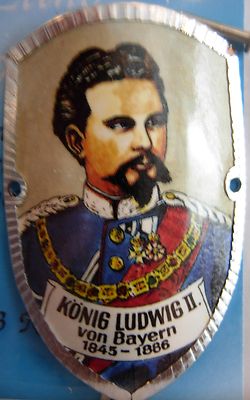 Konig Ludwig II von Bayern new badge mount stocknagel hiking medallion G9846