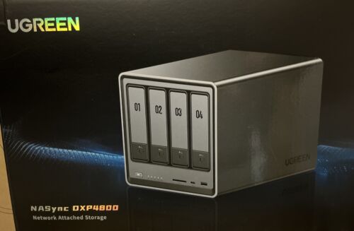 UGREEN NASync DXP4800 4-Bay NAS with Intel N100 Quadcore CPU 8GB DDR5 RAM New OB