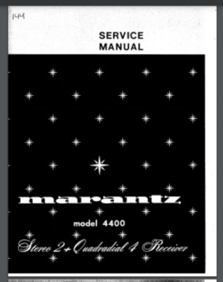 Marantz 4400 Stereo 2 +  Quadradial 4 Reveiver Service Manual 53 pages
