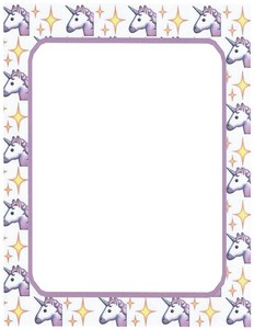 Purple Unicorn Stationery Printer Paper 26 Sheets | eBay