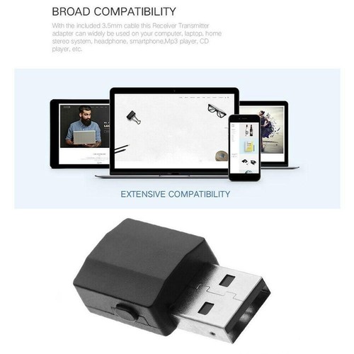 Adaptateur Audio 1USB Bluetooth 5.0 Émetteur Récepteur Haut-Parleur pour TV AUX HOT NEUF - Photo 12/12