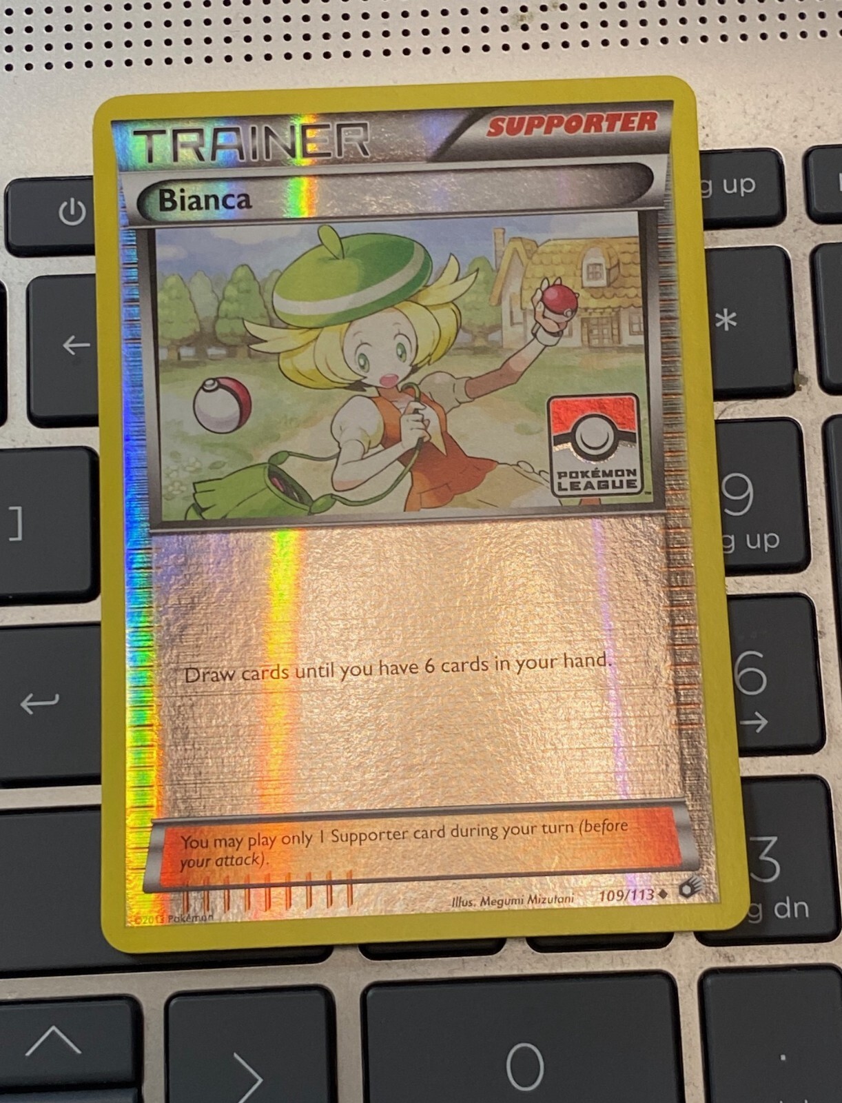 Pokemon League Promo REVERSE HOLO Bianca 109/113 m/nm condition card
