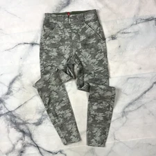 Spanx Stretch Twill Ankle Cargo Pants Size Small Stone Wash Camo Legging 20311R