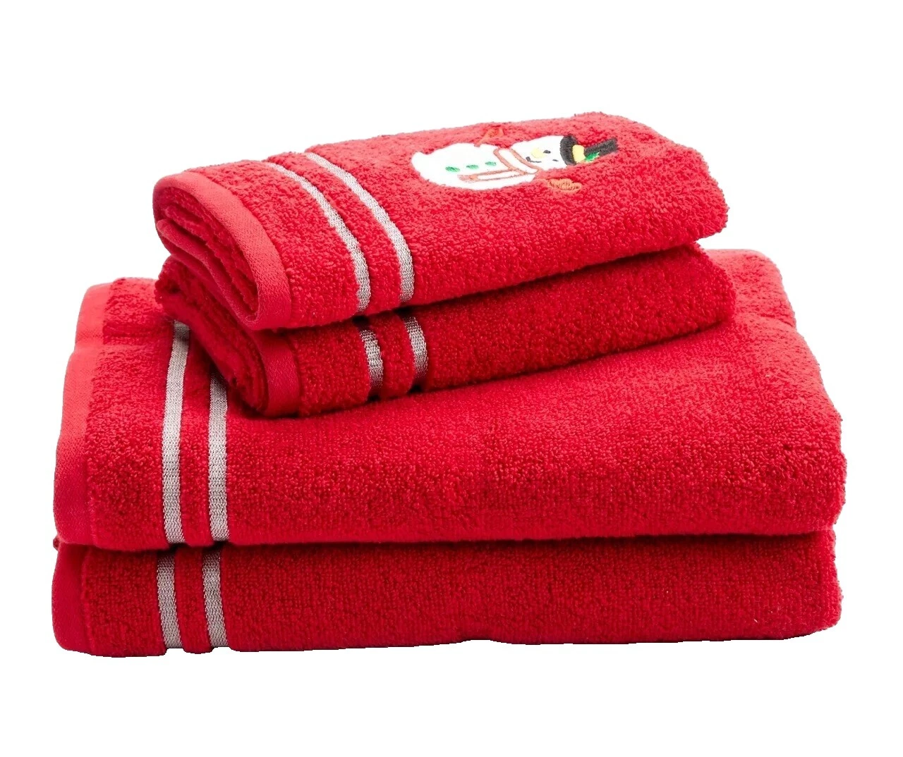 Christmas Embroidered Bath Towels & Washcloths