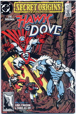 SECRET ORIGINS #43 HAWK & DOVE, CAVE CARSON (DC 1989) VF/NM FIRST PRINT