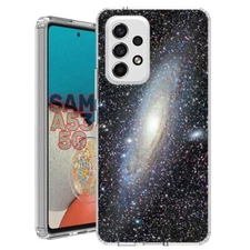 For Samsung Galaxy A23 5g A52 A53 TPU Case Cover+Glass(Andromeda Galaxy)