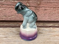 RARE ANTIQUE PORCELAIN ELEPHANT TAPE MEASURE GERMANY FIGURAL