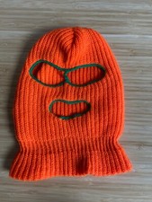 Vintage Knit Robber Ski Mask 3 Hole Balaclava 80s 90s