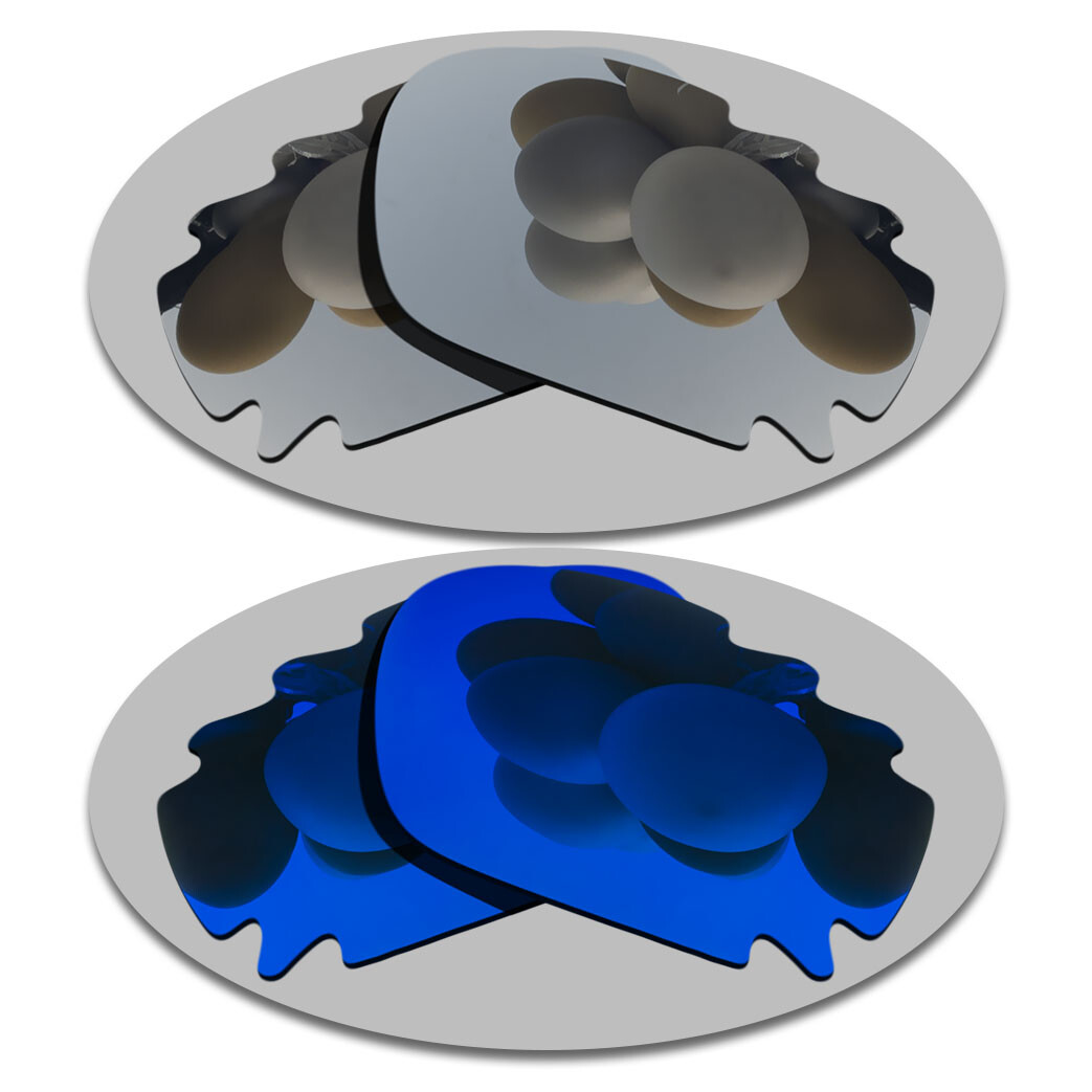 Silver&Deep Blue Replacement Lenses For-Oakley Jawbone Silver&Deep Blue Replacement Lenses For-Oakley Jawbone